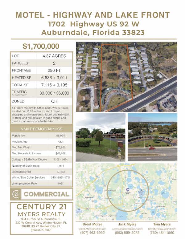 Motel Property Auburndale Florida 33823